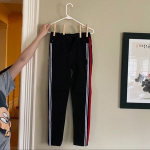 Zara Black Striped Jeans (XS)